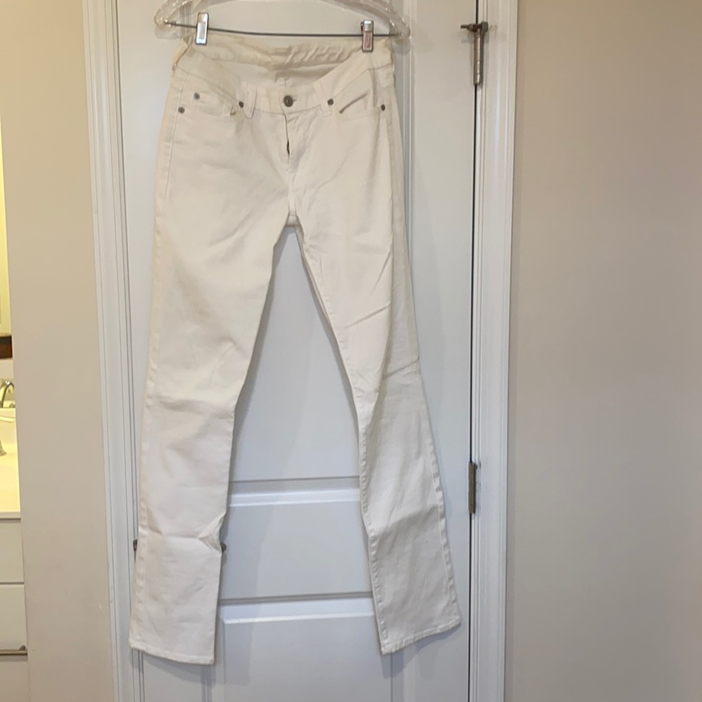 7 for all mankind white jeans